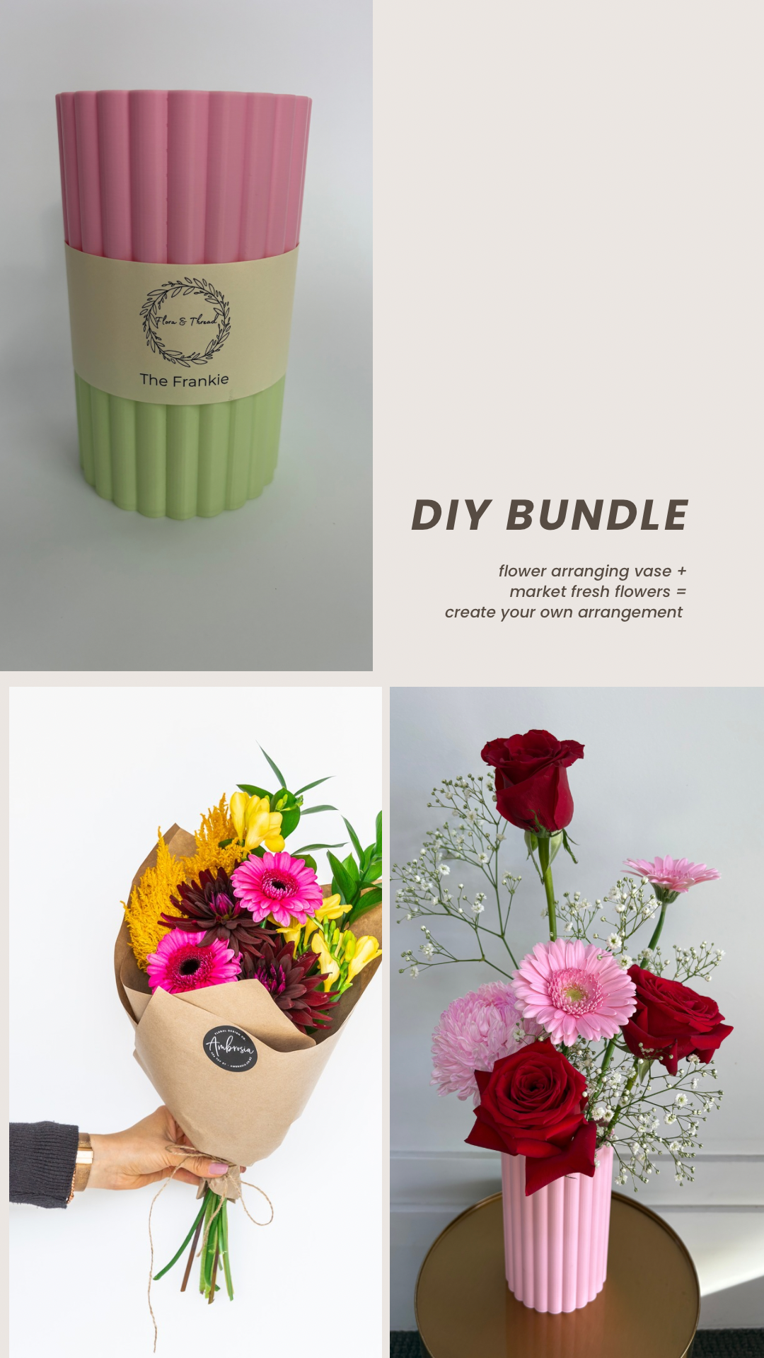 DIY vase & fresh flower package
