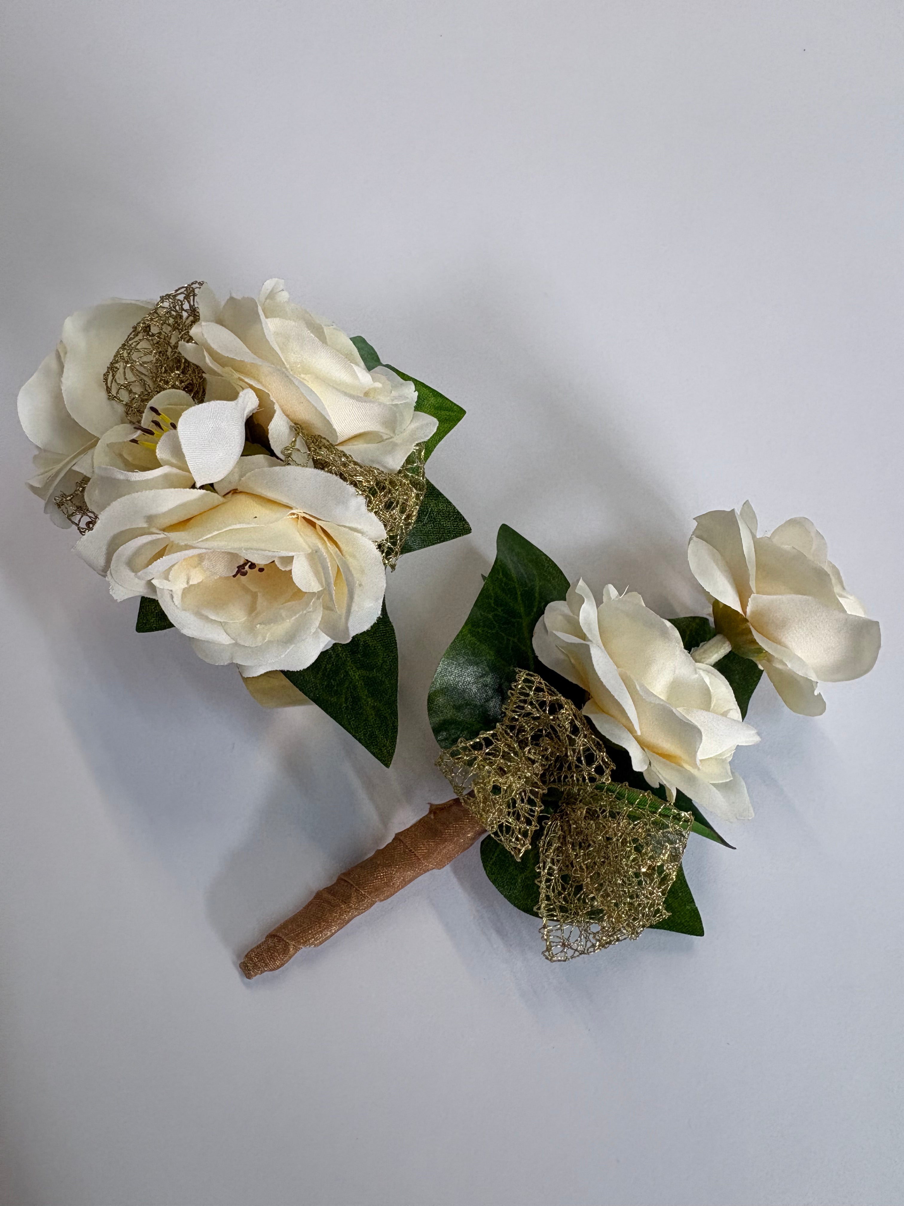 Wrist corsage & buttonhole combo