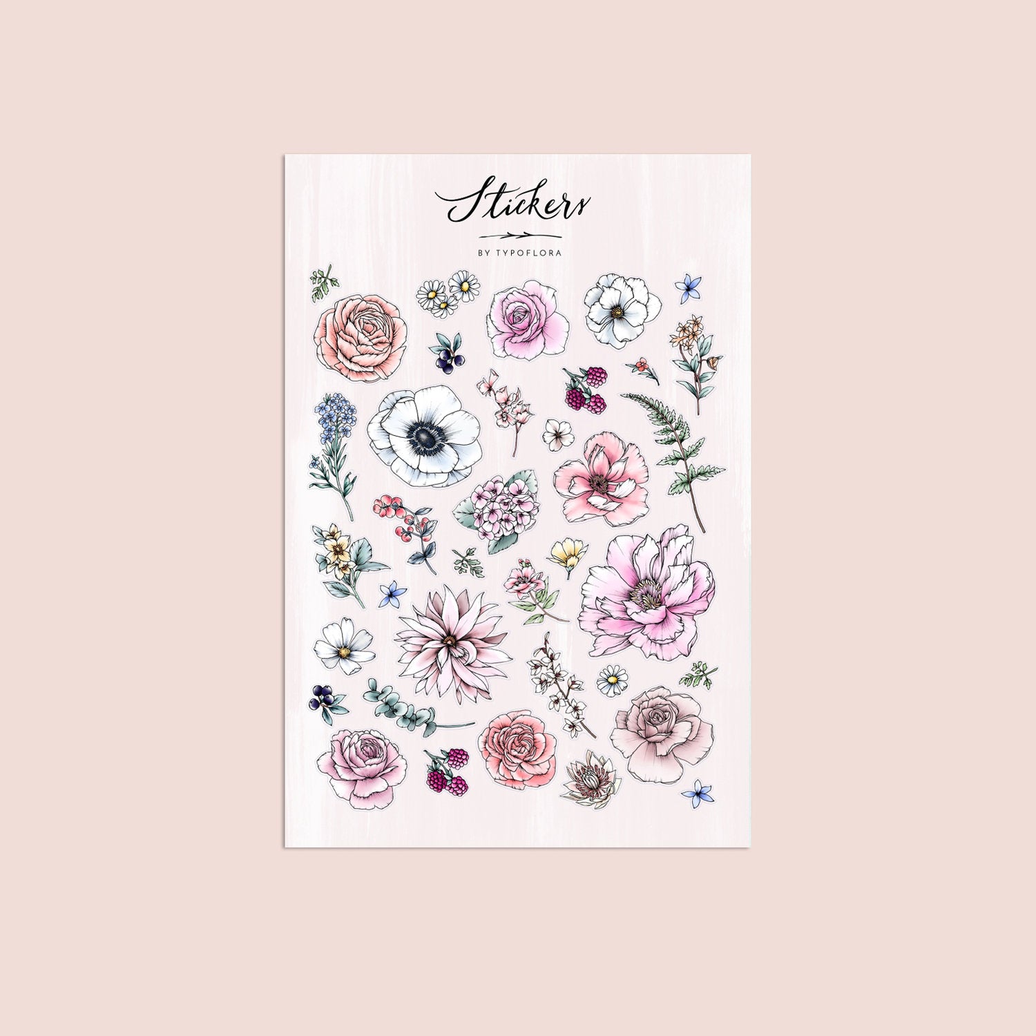 Typoflora stickers