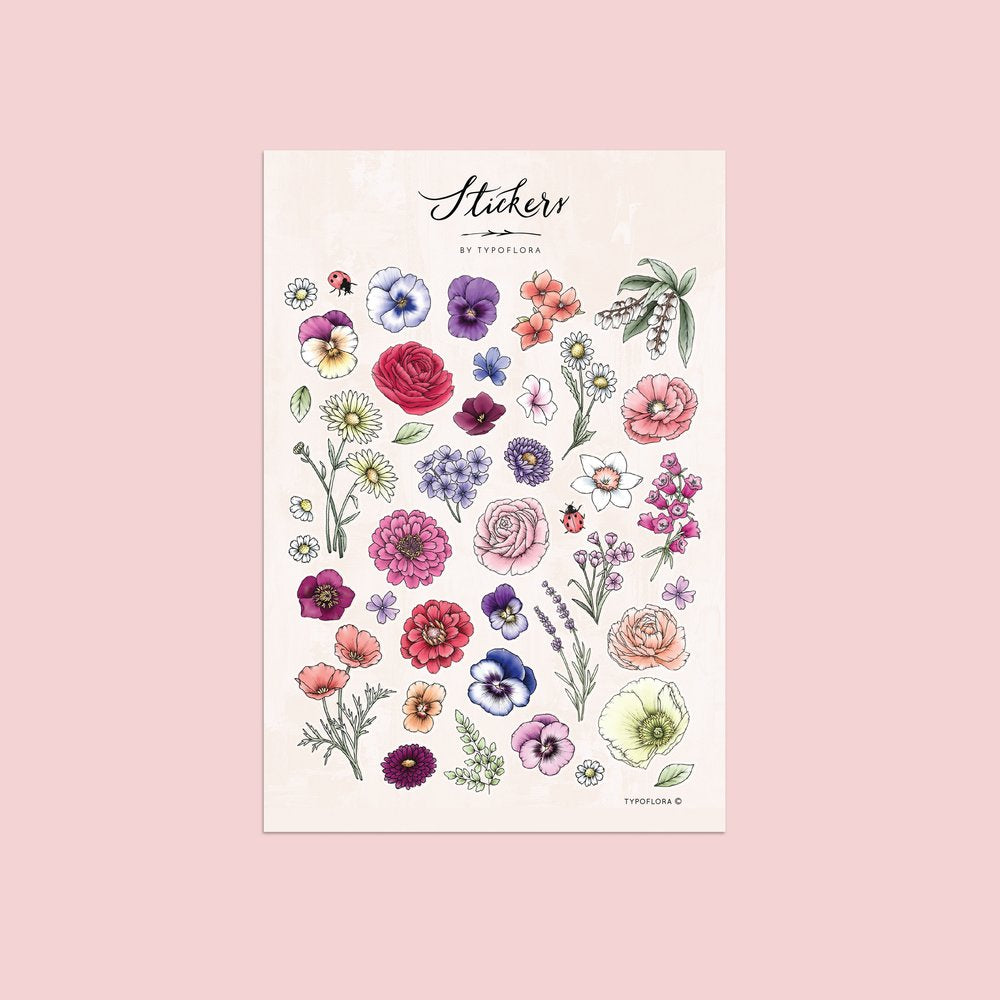 Typoflora stickers