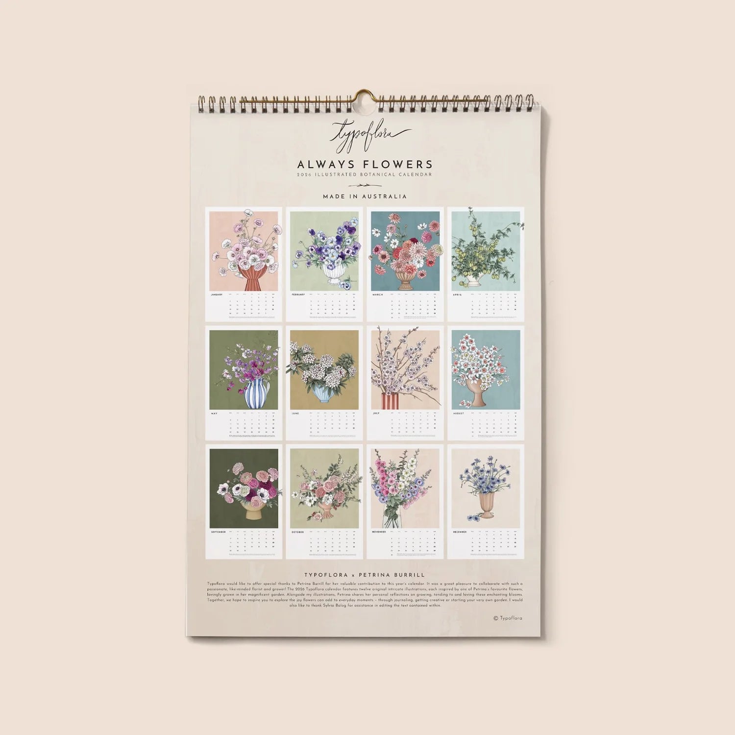 Typoflora calendars