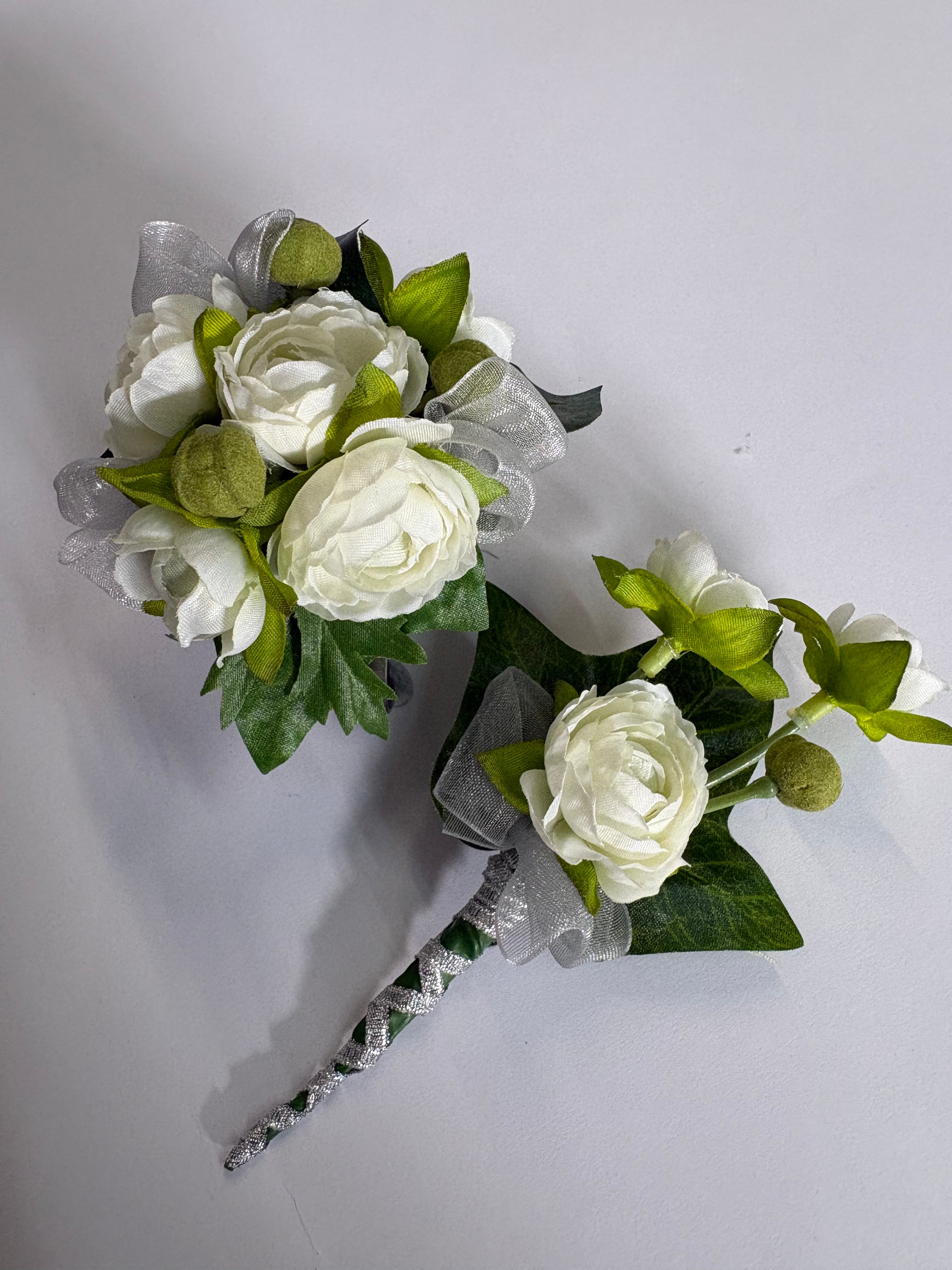 Wrist corsage & buttonhole combo