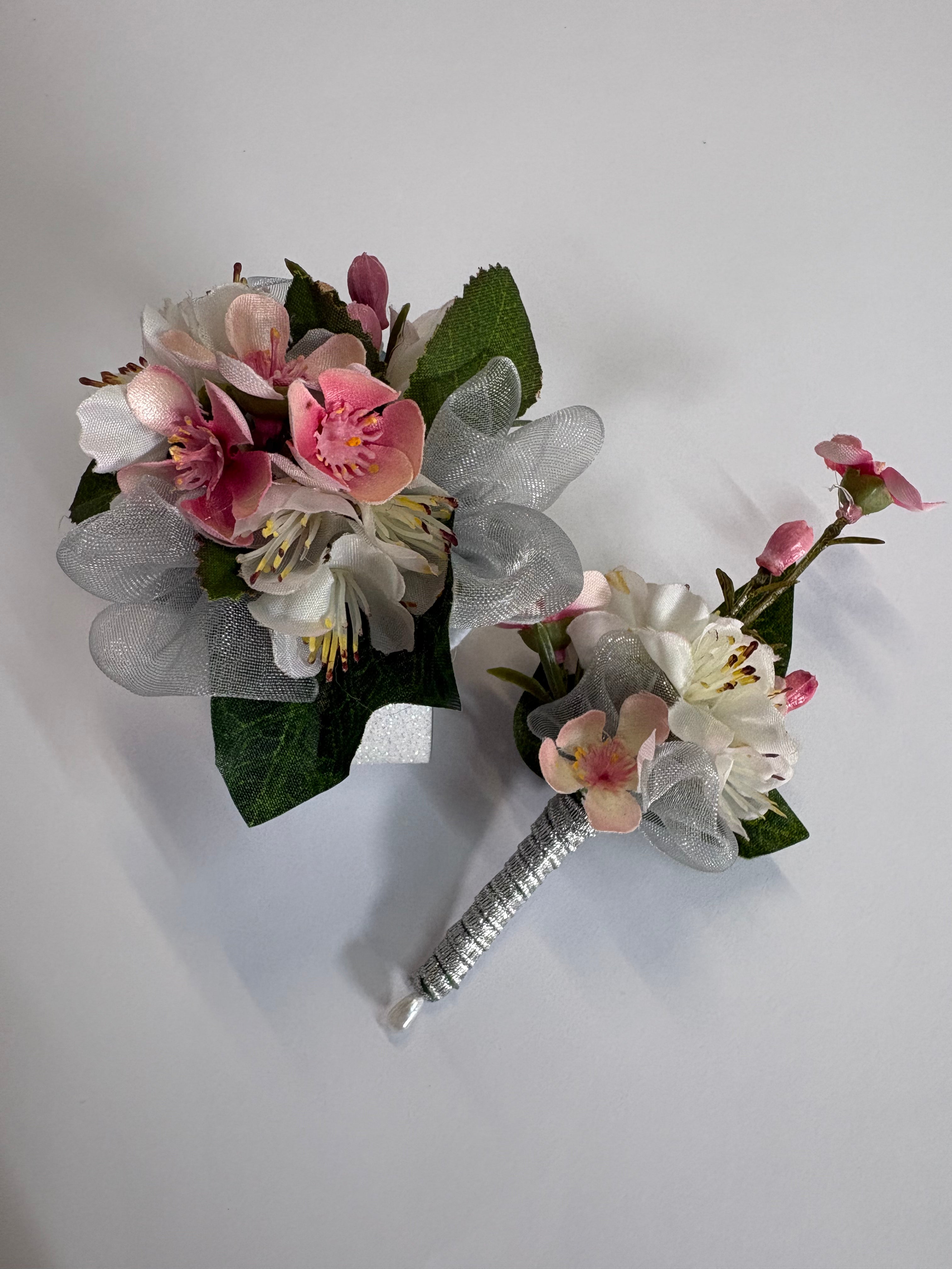Wrist corsage & buttonhole combo