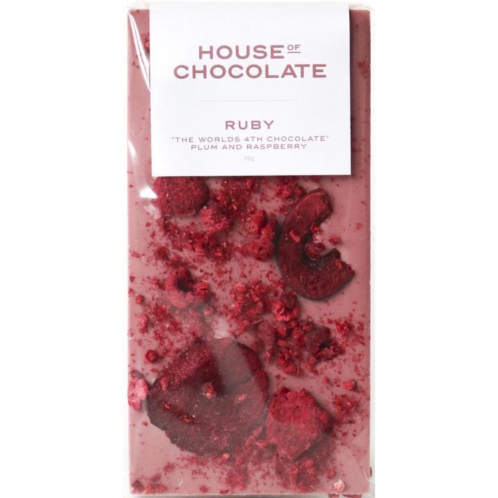 House Of Chocolate Chocolates Ruby Plum Raspberry House of Chocolate bars
